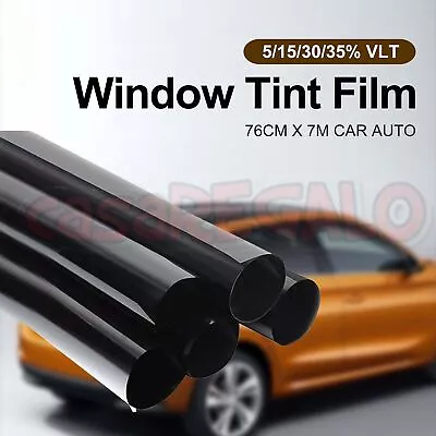 Window Tint Film Black Roll VLT 5% 15% 35% Car Home 75cmX7m Tinting Tools • $26.95