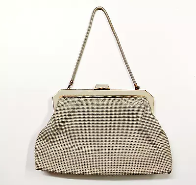 Vintage Oroton Cream Metal Mesh Handbag With Strap • $35