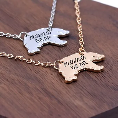 Mama Bear Pendant Necklace In Gold And Silver • £3.99