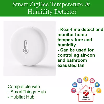 SmartThings Smart ZigBee Temperature Humidity Sensor Detector 4 Home Automation • $46