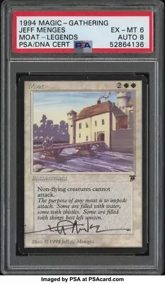 Moat - Legends - PSA Graded - Artist Signed - Moderately Played - MTG • $2500