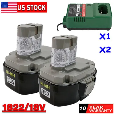 1-2 Pack For Makita 18V 4.8Ah Ni-Mh Battery 1822 1834 1823 1833 1835 PA18 192826 • $23.89
