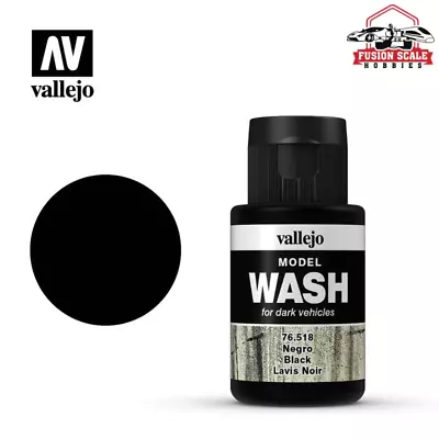 Vallejo Model Wash Black 35ml Bottle VLJ76518 • $5.56