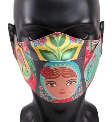 Matryoshka Doll Face Mask 100% Cotton Handmade In USA • $15