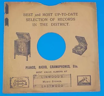 UK Linwood's Music Stores Eastwood 78 Record Sleeve - Records Gramophones BX1 • $3.99