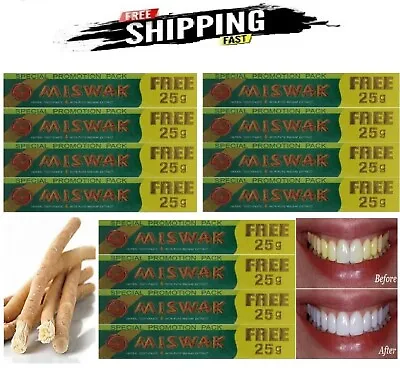£29.99 • Buy 12 X Miswak Herbal Toothpaste With Pure Miswak Extract 12 X 50g + 25g FREE