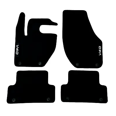 Car Floor Mats For Volvo V40 Waterproof Black Velour Carpet Rugs Auto Liners New • $48.84