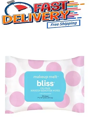 Bliss Makeup Melt Oil-Free Makeup Remover Wipes With Chamomile (30 Wipes) • $9.29