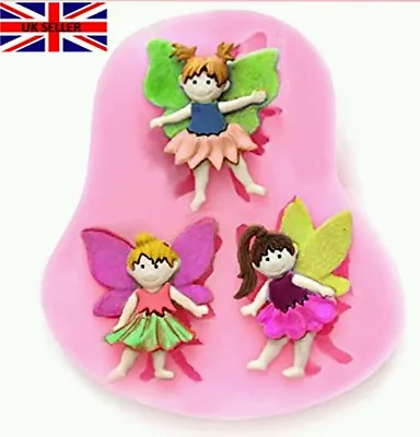 Fairy Elf Wax Melt Mould Silicone Fondant Mold Cake Deco Chocolate Sugarcraft • £4.39