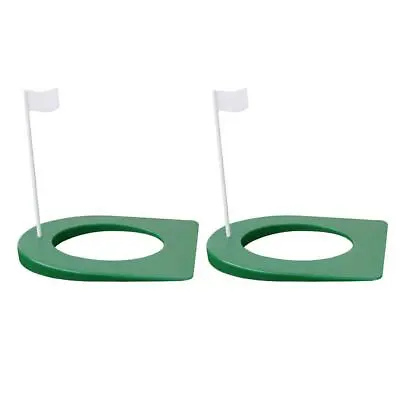 £10.56 • Buy 2 Pieces Golf Putting Cup Hole Outdoor Golfer Putt Trainer Office Flag Tools