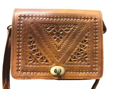 Genuine Leather Embroidered Purse • $60