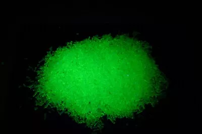 LOOSE URANIUM / VASELINE GLASS PIECES SHOWING UV FLUORESCENCE (500 Grams) • £13.84