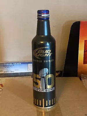 $10.50 • Buy Super Bowl 50 Bud Light Limited Edition 16oz Aluminum Bottle (empty)