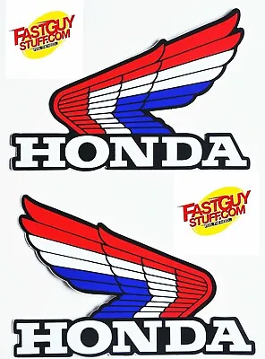 LICENSED HONDA UNIVERSAL MT XL XR CR ATV ATC WINGS Fuel Gas Tank Decal Sticker • $17.87