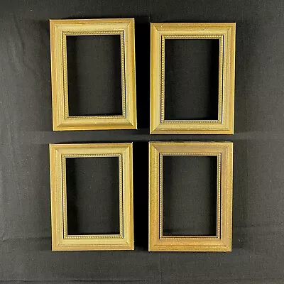 Vintage Wood Picture Frames Art Decor Gallery Wall Lot Of 4 -  3.5 X 5 In • $21