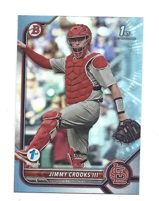 JIMMY CROOKS III 2022 Bowman Draft First 1st Edition  SKY BLUE FOIL .99SHIP I717 • $5.99