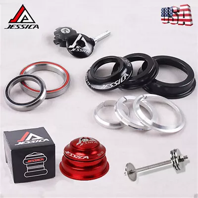 34/44/55/56mm Sealed Bearing Headset MTB For 1-1/8  Straight Tapered Tube Frame • $22.99