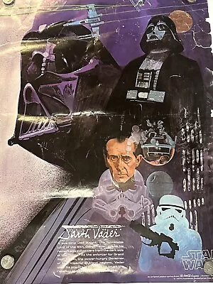 Vintage Star Wars DARTH VADER Poster Original 1977 Coca Cola Burger King 3 Of 4 • $24.90