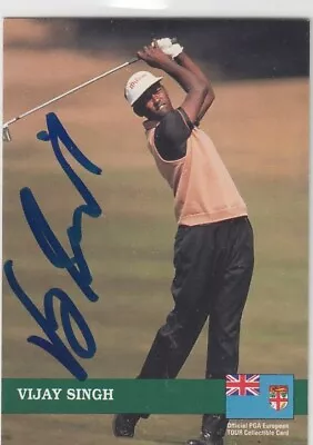 PGA Star Vijay Singh 1992 Pro Set Europe Golf Rookie Signed Autograph IP Card • $29.99