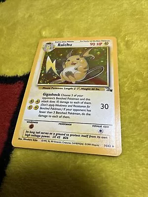 Pokemon Fossil Raichu 14/62 LP • $9.50