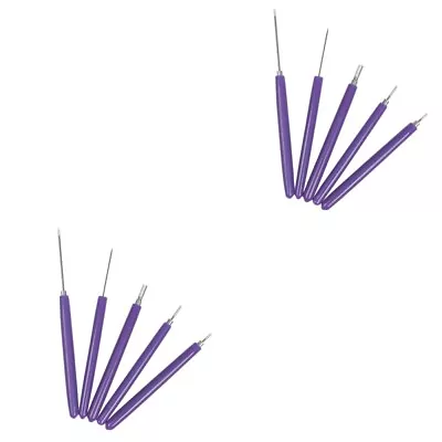  10 PC Quilling Kit Yan Paper Hand Tools The Color Violet Curling Pen • £10.55