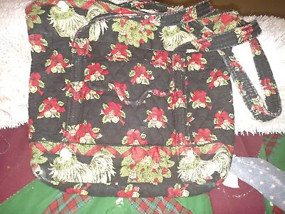 Vera Bradley  Retired  Hens & Holly Christmas Holiday Tote Purse Handbag • $33.99