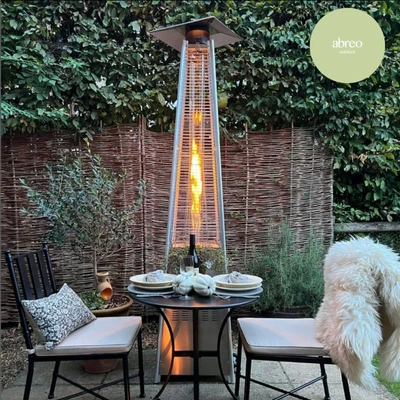 £145.99 • Buy Pyramid Gas Patio Outdoor Garden Heater SSteel Silver Or Black W Regulator &Hose