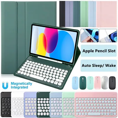$19.99 • Buy For IPad 5/6/7/8/9/10th Air 10.9 Pro 11 Bluetooth Keyboard Mouse With Case Cover