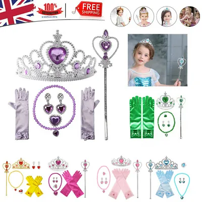 Girls Kid Fancy Dress Up Accessories Set Princess Cosplay Fairy Wand  Party Gift • £9.59