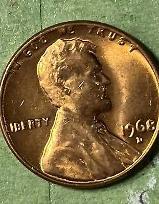 1968-D Lincoln Penny ~ Thick Portrait (N-9) Seems L Doubled On Rim • $69
