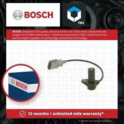 RPM / Crankshaft Sensor Fits VW TOUAREG 7L 7P 3.0D 04 To 11 Bosch 077905381K • $46.48