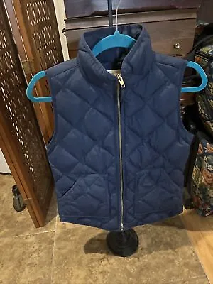 J.CREW Excursion Vest Dark Navy Blue Quilted Down Puffer Womens Xs • $22