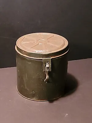 Antique Miners Workman's Lunch Pail Tin Thermos Container Clampdown Seal • $24.99