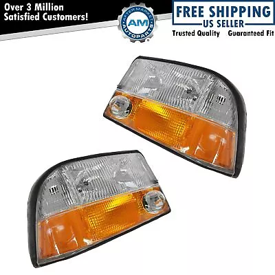 Headlights Headlamps W/ Fog Lights LH & RH Pair Set For GMC Jimmy S-15 Truck • $75.67