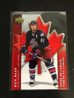 2007-08 Upper Deck McDonald's Pride Of Canada Rick Nash #PC2 • $0.72