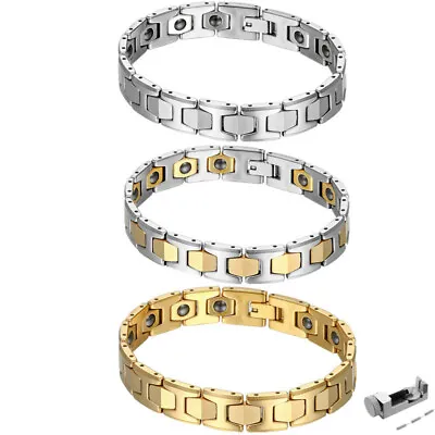 12MM Mens Tungsten Magnetic Power Element Bracelet With Free Link Removal Kit • $16.82
