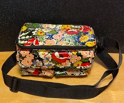 Vera Bradley Lunch Bag Crossbody Mini Cooler Tote Insulated Vinyl Poppy Fields🌺 • $15.99