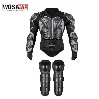 WOSAWE Adult Motorcycle Armor Jacket Knee Pads Bike Sports Protection Gear Guard • $25.71