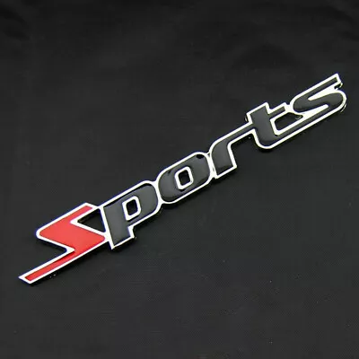 Metal 3D Chrome Sports Logo Car Sticker Trunk Emblem Badge Decal Accessories • $5.49