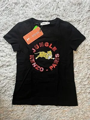 $70 • Buy KENZO H&M - Women’s Short Sleeve Tshirt - Black - Size EU S - New With Tags