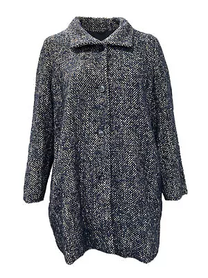 Marina Rinaldi Women's Navy Napea Button Closure Coat Size 20W/ 29 NWT • $131.25