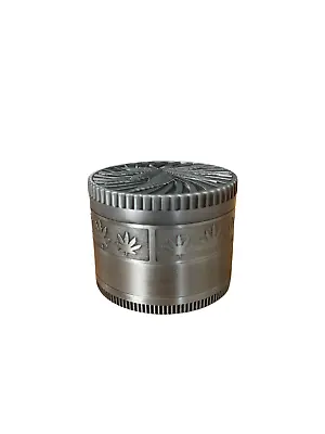 50mm 4 Part Metal Grinder 3D Leaf Crusher Herb Tobacco Magnetic Lifetime Use • £7.99