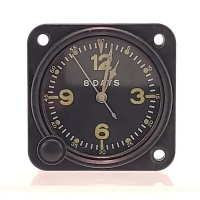 Elgin Nat'l Watch Co 8 Day Aircraft Clock - AN 5743-1 P/N 2113  WW2 US AAF/Navy • $342.56