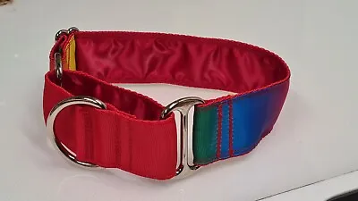 1.5  38mm Wide Handmade Martingale Dog Collar  Greyhound Lurcher Saluki Whippet • £24.50