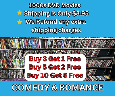 Comedy&Romance Movies Pick & Choose $2.99 Combined Shipping FREE DVDS W/Purchase • $2.99