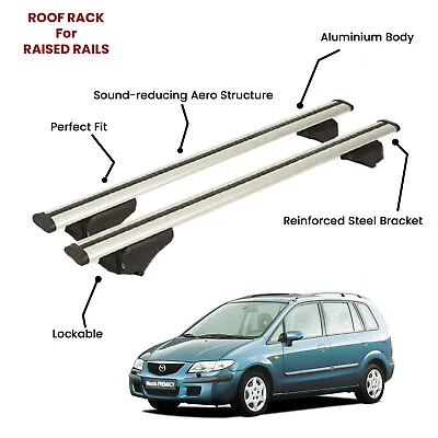 2 Pcs Silver Cross Bars For  MAZDA PREMACY MPV 1999-2004 • $104.40