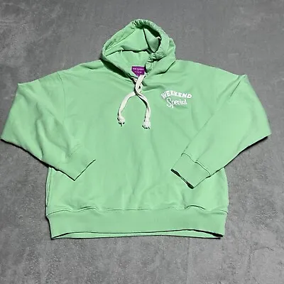 J Crew Eddie Parker Hoodie Size Medium Green Hooded Sweatshirt Weekend Special • $19.95