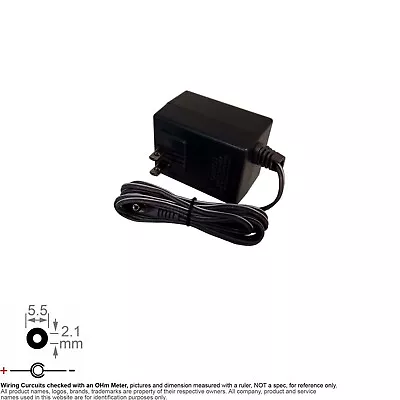AC DC Power Adapter 5521 Reverse Negative Minus Polarity 6V Panasonic PQLV19 • $5.90