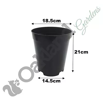 4 Litre Deep Rose Plant Pots Tall Root Black Plastic Seed Flower Pot Strong • £135.95