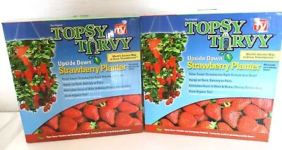 2 Topsy Turvy Upside Down Strawberry Planters NIB As Seen On TV Gardening • $24.99